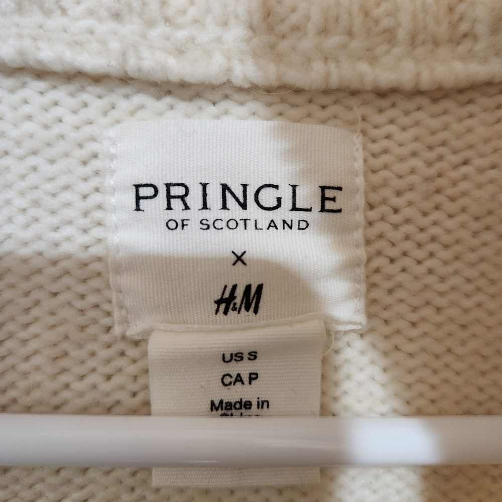 Pringle Of Scotland x H&M Sweater Dress  Limited Collection Size S Off White - Picture 7 of 9